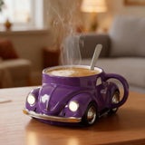 BEETLEBREW | Violetinė puodelis su automobilio raštu