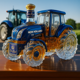 Tradicinė viskio buteliai traktoriaus New Holland T7 forma